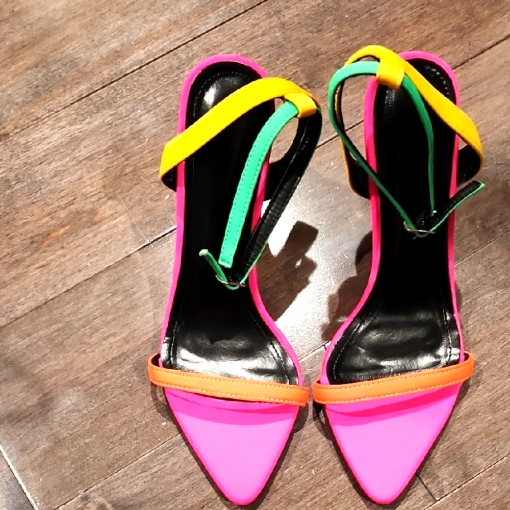Colorful Strappy Women's Heels